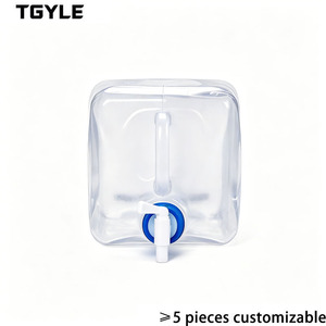 Sac d'eau pliable en LDPE de 10 L, facile à transporter, avec robinet, pour camping, pique-nique et barbecue – Vente en gros usine - Product Image 1