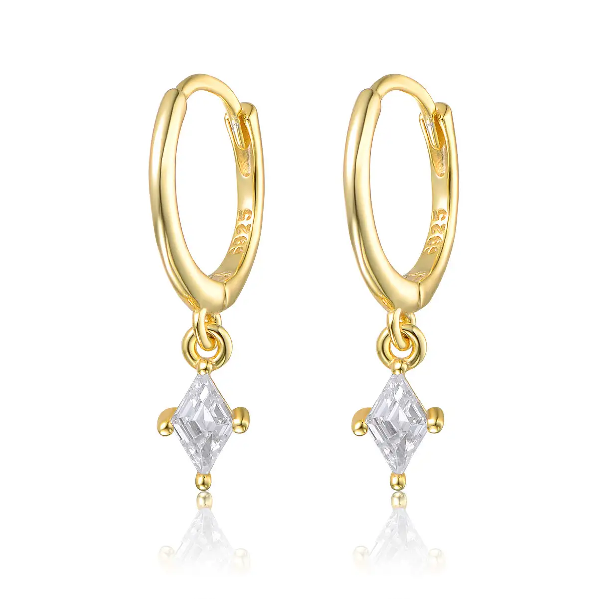 Gland Moissanite Boucles D'oreilles S925 En Argent Sterling En Gros Nouvelles Femmes Avancées Respectueux De L'environnement Mignon Boucles D'oreilles Boucles D'oreilles