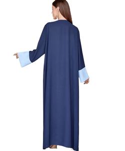 Nueva túnica de cárdigan de manga empalmada con hijab bufanda envolvente para la cabeza para mujeres árabes musulmanas en Dubai Oriente Medio abaya <span class=keywords><strong>cabaya</strong></span> - Product Image 6
