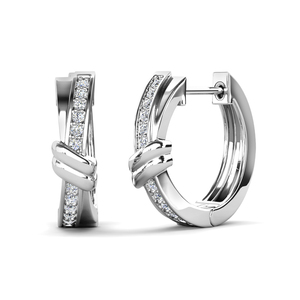 Luxe Daisini Oorringen Verfraaid Met <span class=keywords><strong>Swarovski</strong></span> Kristallen Vrouwen Sterling Zilver 925 Sieraden <span class=keywords><strong>18K</strong></span> Verguld Accessoire - Product Image 1