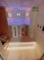 Ruang Sauna Inframerah Jauh Kayu Solid Modern untuk Luar Ruangan dengan Panel Kontrol Komputer 12KW Uap Basah untuk Relaksasi