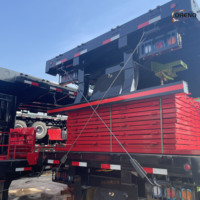 Semi-remorque plateau anti-corrosion 40 pieds 3 essieux avec verrous de conteneur, capacité 60 tonnes, plateforme en acier pour transport de marchandises à vendre