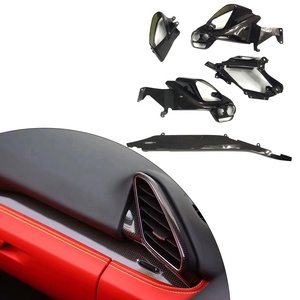 Accesorios interiores de carbono seco estilo OEM RHD, cubierta embellecedora de salida de ventilación lateral para salpicadero de <span class=keywords><strong>coche</strong></span> para Ferrari 488 - Product Image 1