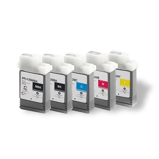 Premium 5 Colors 130ml PFI 120 PFI-120 PFI120 for CANON TM-200 TM-205 TM-300 TM-305 Printers Ink Cartridges