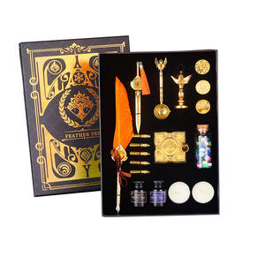 ชุดปากกาปากกาขนนกแฟนตาซีสุดหรูสำหรับเขียนและนักเรียนทำจากโลหะทนทาน - Product Image 1