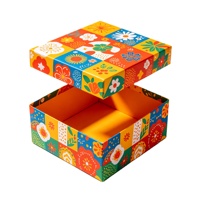 Caixas de Presente Quadradas de Papelão Ondulado Reutilizáveis Personalizadas de Fábrica Fujian, Conjunto de 5, com Tampa Removível e Impressão Offset, Embalagem Superior e Inferior