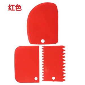 3PC Baking Pastry công cụ nhựa bột dao <span class=keywords><strong>Icing</strong></span> fondant scraper trang trí đồng bằng mịn lởm chởm cạnh spatulas cắt bánh công cụ - Product Image 5
