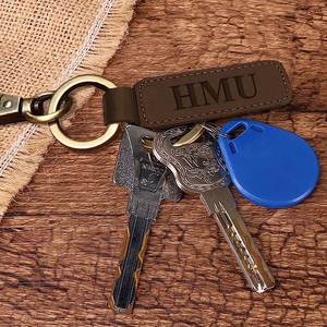 Leather <b>Keychain</b> Pendant Leather Tag <b>Keychain</b> Vintage Listing Key Link Car Pendant - Product Image 5