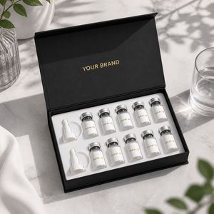 Boîte personnalisée en carton rigide pour ampoules de 3 ml et 10 ml, emballage de sérum pour soins de la peau, flacon de peptide de haute qualité, boîte à peptides - Product Image 1