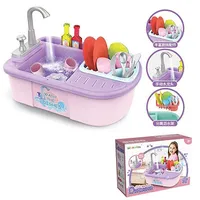 Children Kitchen Set Housework Tools Preschool Play House Home Furniture Electrical Appliances Wash Dishes Wash Basins Set Toys
