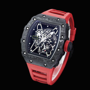 Reloj Deportivo de Lujo para Hombre Richard NT35-02, de Alta Precisión, Manual, de Acero Inoxidable, con Correa de Goma de 22mm, Esfera Esqueleto de Buceo, Corona en Posición - Product Image 3