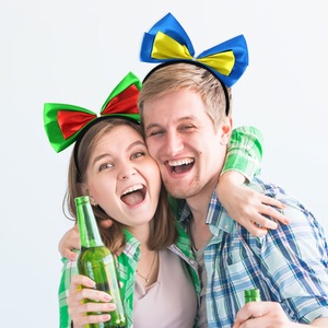 Diadema con Bloques de Color de las Banderas de EE. UU., Canadá y México, Decoración para Fiestas, Accesorio para Animar, Diadema con Lazo para Fanáticos - Product Image 3
