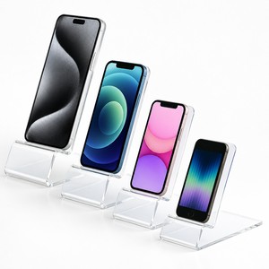 Soporte Moderno para Teléfono Celular de Acrílico Sólido Pulido de 3 mm de Grosor, Soporte Transparente de una Sola Pieza para Teléfono Celular, Decoración para el Hogar y la Oficina, Negocios - Product Image 1