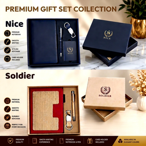 Set de Regalo Empresarial Personalizado A5, Cuaderno de Cuero PU y Metal, Porta Tarjetas, Caja de Regalo Promocional Corporativa con Impresión UV - Product Image 1