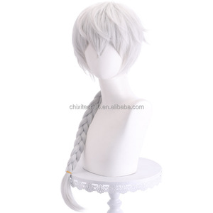Peluca de cosplay de color blanco roto y mezcla de colores de Nikolai Gogol, el perro salvaje principal de Saint Vincent - Product Image 3