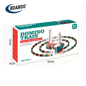 Jouet éducatif en gros, petit train électrique avec son et lumière, jouet Montessori, ensembles de trains dominos - Product Image 5