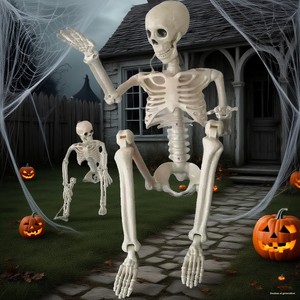 Pendentif squelette d'Halloween en plastique simulé, articulations mobiles, pour décoration de <span class=keywords><strong>maison</strong></span> <span class=keywords><strong>hantée</strong></span> et <span class=keywords><strong>escape</strong></span> room - Product Image 3