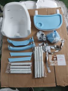 Seggiolone portatile portatile moderno per bambini in acciaio inox + acciaio inox, seggiolone da pranzo con schienale alto 3 in 1 - Product Image 6