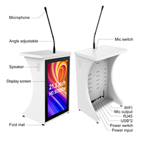 Mini Podio Digital Compacto con Panel de Discusión, Atril Electrónico