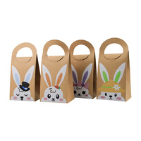 Sac en papier plastique avec poignée - Boîte à bonbons pour fête, sac à biscuits, sac d'emballage
