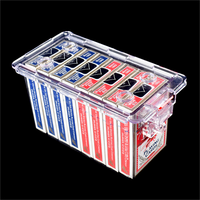 Boîte à cartes de jeu de poker transparente en acrylique YH Casino, 8 jeux de cartes
