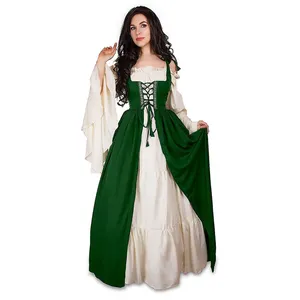 ecoparty Medieval Dress Cosplay Halloween Costumes Women Palace Carnival Party Disguise Princess Female Victorian Vestido Robe