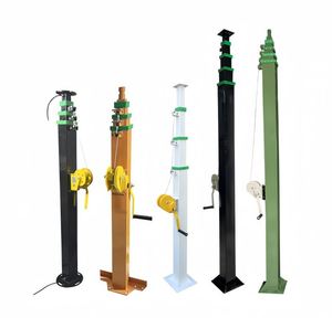 Mât télescopique à manivelle avec treuil manuel pour communications HF longue portée – Vente en gros - Product Image 4