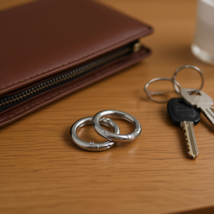 Portachiavi Ilan 35 mm in acciaio inossidabile argentato per chiavi e accessori - Product Image 2