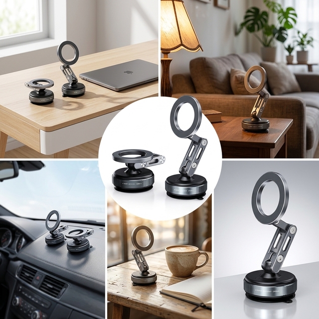 Boneruy X53 Vacuum Suction Magnetic Car Phone Holder, 3-Axis Adjustable MagSafe Mount for Dashboard & Windshield