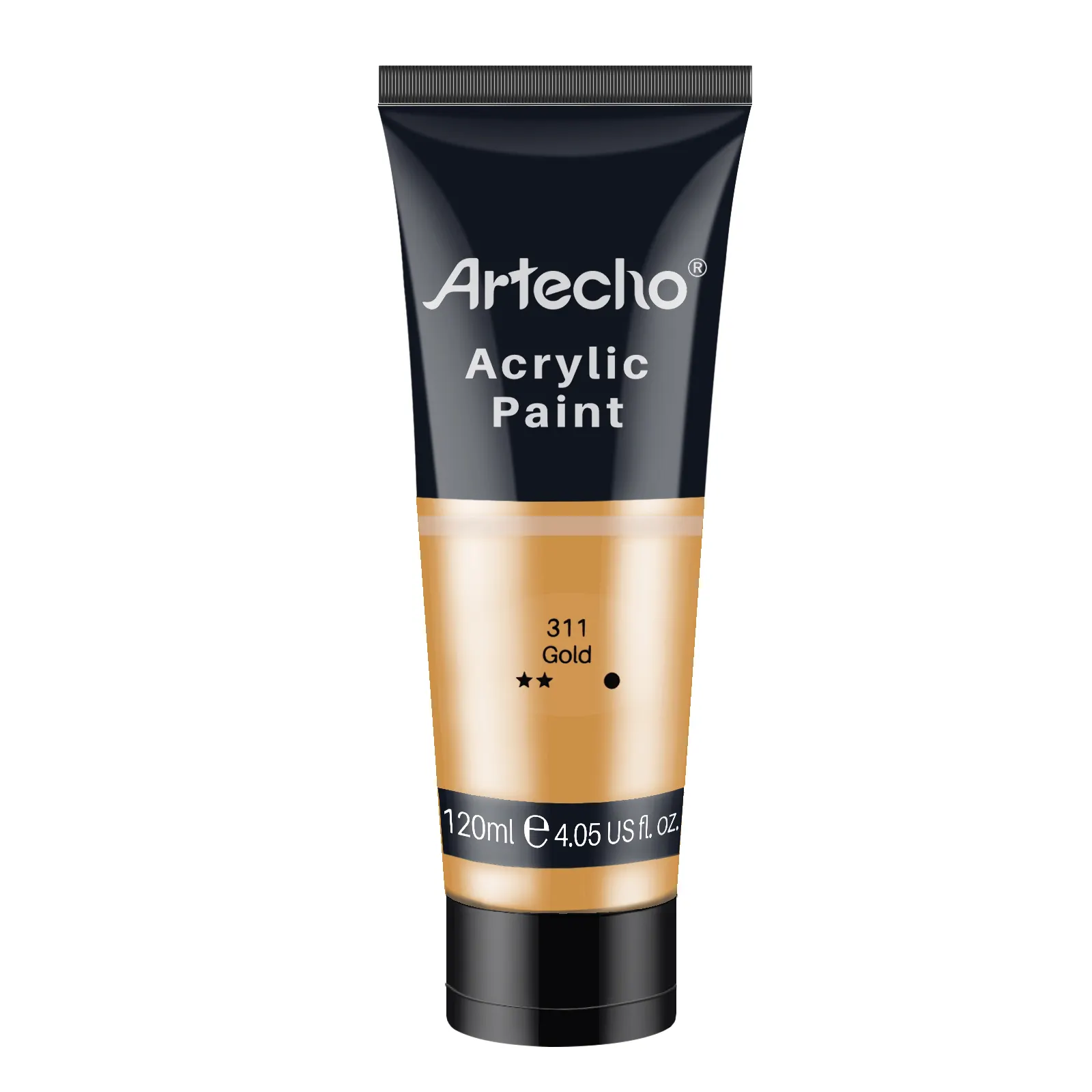 Artecho 4,05 унций/120 мл золотая акриловая краска для художественного декорирования деревянная Ткань ремесла холст бумага среда для древесной ткани бумажный холст