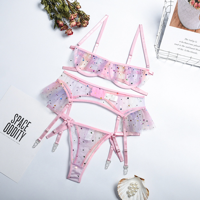 Wholesale European And American Women's New Style Lace Sexy Lingerie Cute  Sexy Naked Fleshy Perspective Three-piece Suit| Alibaba.com