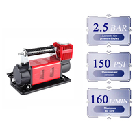 Customized Heavy Duty 12V Metal Air Compressor 160L/Min 30mm Cylinder Tire Inflator Pressure Monitor Air Pump Portable CE