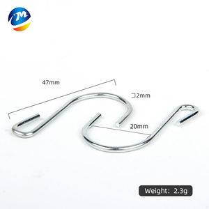 Mini 47 Mét s-shaped kẽm mạ treo sắt kim loạ<span class=keywords><strong>i</strong></span> móc bạc nhỏ công nghiệp khai thác phần cứng vớ<span class=keywords><strong>i</strong></span> đồng bằng kết thúc OEM mô hình - Product Image 2