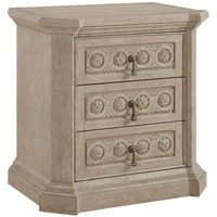 Hochwertiges Mid-Century Massivholz-Bett mit Handgeschnitzten Verzierungen und Königlich Gestepptem Polster, Optional in Verschiedenen Größen, Schlafzimmermöbel