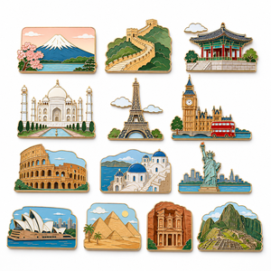 Aimants de réfrigérateur 3D en métal émaillé personnalisés, Vénitie Italie Saint-Marc, souvenir de voyage, cadeau touristique, logo personnalisé - Product Image 2