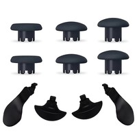 Capuchons de manettes en plastique de remplacement pour manette PS5 Elite et ensemble de 10 capuchons de touches