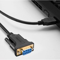 Nuevo Adaptador USB RS232 DB9 con Cable Null Modem, Chapado en Oro, FTDI, 2026