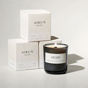 Bougie parfumée AIKUN en verre épais, bougie en cire de soja pour l'aromathérapie, idéale pour les mariages, les fêtes, les cadeaux, vente en gros en usine - Product Image 4