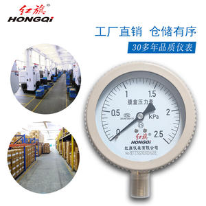Manomètre à diaphragme HONGQI YE-100 0-2,5 KPa pour la mesure des conduites de gaz naturel - Product Image 4