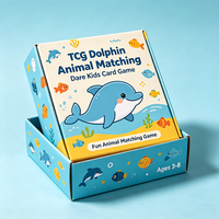 Jeu de cartes pour enfants TCG Dolphin Animal Matching Dare avec boîte à couvercle et base, impression personnalisée