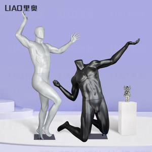 Maniquí deportivo sin cabeza para hombre, carreras usadas, juegos de pelota, ropa para hombres, negro, gris, <span class=keywords><strong>cuerpo</strong></span> <span class=keywords><strong>completo</strong></span> - Product Image 5