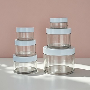 50g 80g 100g 120g 200g 250g Custom Thick Wall Clear Transparent PET Cream Lotion <b>Jar</b> Clear <b>Plastic</b> Cosmetic <b>Jars</b> - Product Image 2