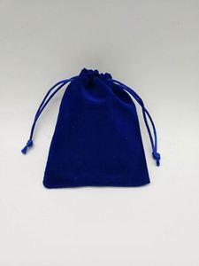 Promotion Premium Ring Necklace Earrings Holiday Gift Wedding <b>Drawstring</b> Small Blue Velvet Jewelry Bag - Product Image 5