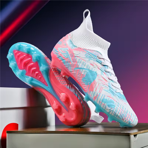 Chaussettes de football à haute cheville pour terrain synthétique intérieur/extérieur pour enfants et adultes, entraînement de football, baskets de sport, chaussures de football respirantes pour jeunes - Product Image 5