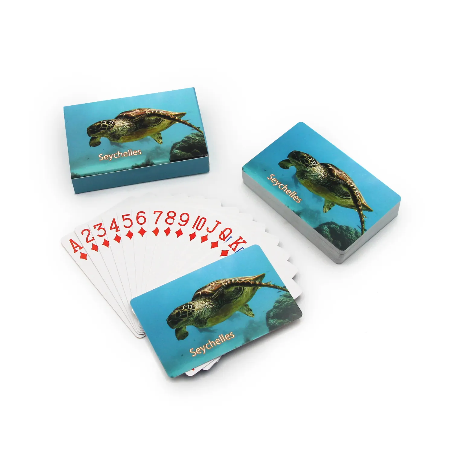 Cartões de jogo laminados Eco Friendly impressão de cartas de jogo personalizadas de pôquer de lembrança promoção caixa de baralho