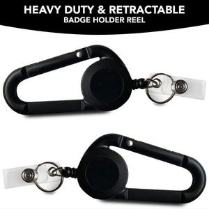 Porta Llaves Retráctil Resistente y Colorido para Senderismo al Aire Libre, con Mosquetón y Clip para Credenciales - Product Image 3