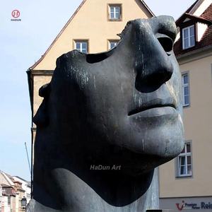 Jardín al aire libre Césped cuadrado Escultura grande de cara de bronce por <span class=keywords><strong>Igor</strong></span> <span class=keywords><strong>Mitoraj</strong></span> - Product Image 3