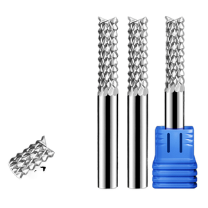 Fraise à dents en acier massif de haute qualité 0,5-12 mm pour le fraisage du carbone, du verre, du bois et du PVC - Product Image 1