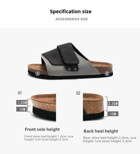 <span class=keywords><strong>Sandali</strong></span> Estivi da Uomo Personalizzati di Alta Qualità con <span class=keywords><strong>Suola</strong></span> in <span class=keywords><strong>Sughero</strong></span> e Cinturino Aperto in Pelle - Product Image 4