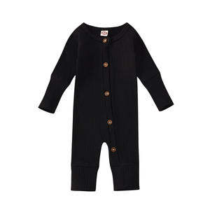 Combinaison d'hiver pour bébé de haute qualité, couleur unie, manches longues, pyjama pour bébé, vêtements pour bébé 100% coton, barboteuses - Product Image 3